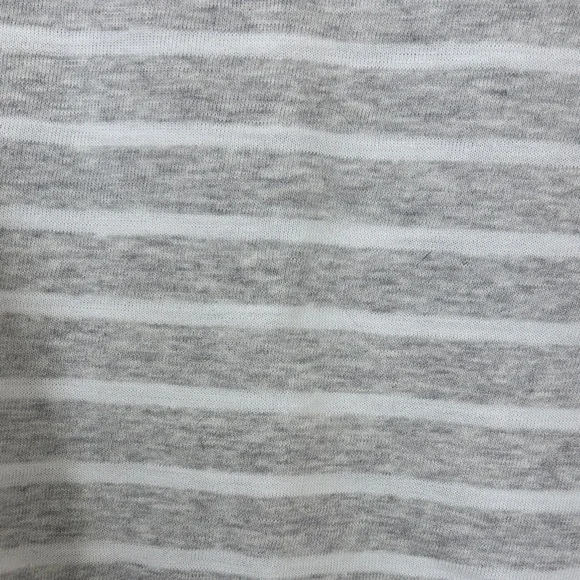 Old Navy Women's Gray and White Striped Long Sleeve Top - Picture 3 of 4